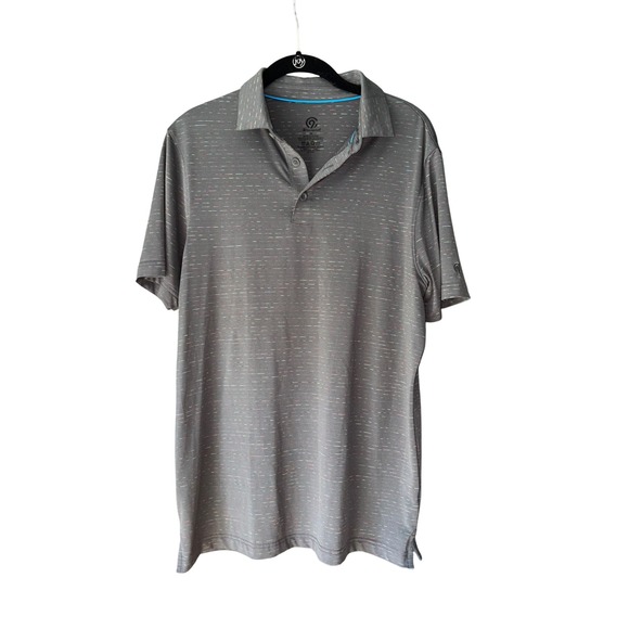 Champion Other - Champion Golf Polo Shirt Moisture‎ Wicking Athletic Gray Striped Men's M